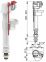 Клапан для бачка AlcaPlast с нижний подводкой 1/2 (металл) А18 1/2 0