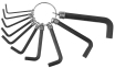 Набор ключи имбусовые, оксидированные, на кольце, HEX, 1,5-2-2,5-3-3,5-4-5-5,5-6-8, 10шт 27403-H10 0