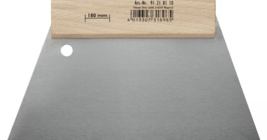 Шпатель из нержавеющей стали 180 мм деревянная ручка