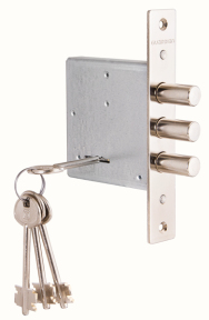 Замок врезной сувальдный Guardian (Гардиан) ЗВ 10.01 (без отв. планки), 4 ключа (длинный кл. 60 мм) 36137