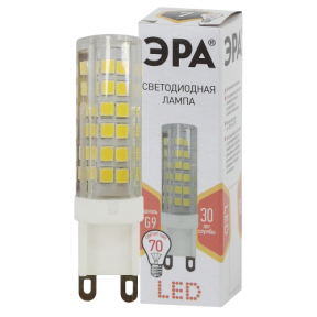 Лампа светодиодная ЭРА STD LED JCD-7W-CER-827-G9 7Вт керамика капсула теплый белый свет G9