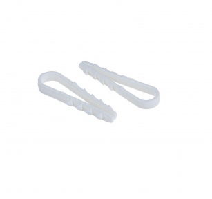Дюбель-хомут 5-10 мм белый, для кабеля (100 шт)