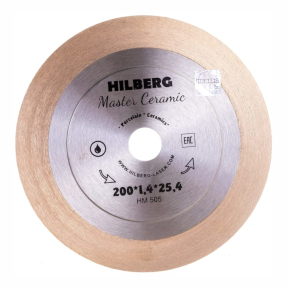 Диск алмазный отрезной 200*25,4 Hilberg Master Сeramic HM505