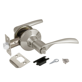 Ручка для межкомнатных дверей защелка 891BK-SN с фиксатором мат. никель