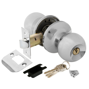 Ручка для межкомнатных дверей защелка круглая (6072 CP-E) (кл./фик.) CP-ET хром 25217