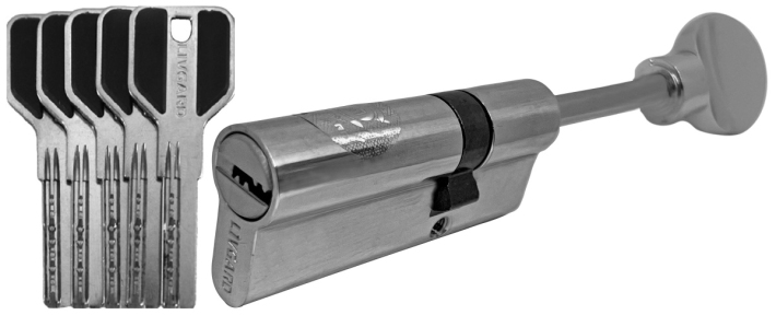 Личинка Цилиндровый механизм LIVGARD SX70/30 (65+10+25) со штоком CP хром