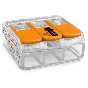 Клемма Wago 221-413 ( 3-конт. зажим)