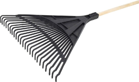 Грабли веерные с черенком пластик