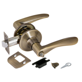 Ручка для межкомнатных дверей защелка (6020 AB-B) (фик.) AB-BK бронза 34625