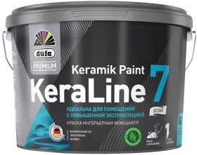 Краска акриловая Dufa Premium KeraLine 7 моющаяся матовая 9 л