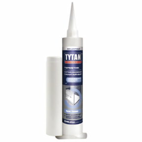Герметик силиконовый Tytan Professional санитарный б/цв. шприц 80мл 