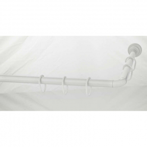 Карниз для штор угловой для ванной комнаты с кольцами 240 мм