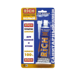 Санитарный силиконовый тюбик RICH белый 85 мл