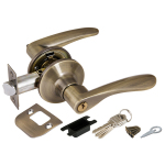 Ручка для межкомнатных дверей защелка (6020 AB-E) (кл./фик.) AB-ET бронза 34627