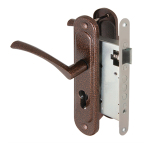 Замок врезной корпус Аякс врезного замка с ручками на планке KIT А7-5555/3 W/B MOS 41567