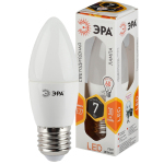 Лампа светодиодная ЭРА LED smd B35-7w-827-E27 7Вт свеча теплый белый свет Е27