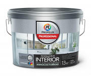 Краска ВД Profilux INTERIOR (13кг)  для стен и потолков, моющаяся