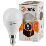 Лампа светодиодная ЭРА LED smd P45-5w-827-E14 5Вт шар теплый белый свет Е14