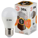 Лампа светодиодная ЭРА LED smd P45-5w-827-E27 5Вт шар теплый белый свeт Е27