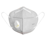 Респиратор с клапаном серый и белый