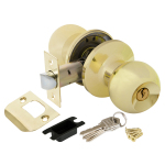 Ручка для межкомнатных дверей защелка круглая (6072 PB-E) (кл./фик.) PB-ET золото 25223