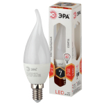 Лампа светодиодная ЭРА LED smd BXS-7w-827-E14 7Вт свеча на ветру теплый белый свет Е14