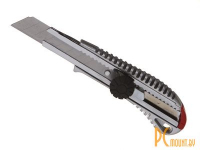 Металлический нож с винтовым фиксатором ПРО-18В, сегмент. лезвия 18 мм, ЗУБР Профессионал 09172