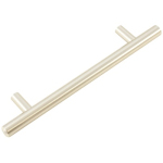 Ручка мебельная скоба рейлинг 2060-128мм SN Матовый никель (ручка-скоба)