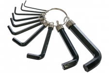 Набор ключи имбусовые, оксидированные, на кольце, HEX, 1,5-2-2,5-3-3,5-4-5-5,5-6-8, 10шт 27403-H10