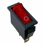 Кнопка переключатель Клавишный выключатель красный 250V 15A узкая