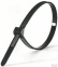 Стяжка для кабеля 200мм нейлон, черная (100 шт)